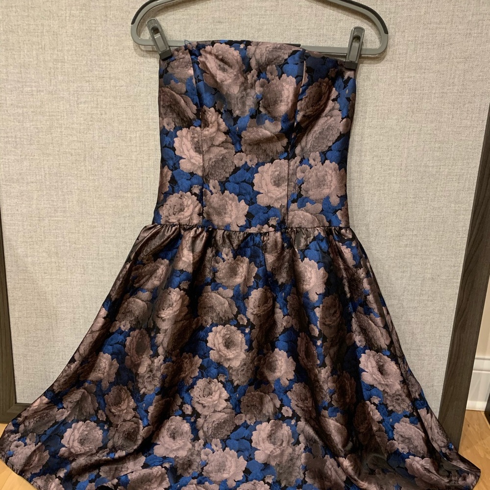 Chi Chi London Purple and Blue Floral Dress